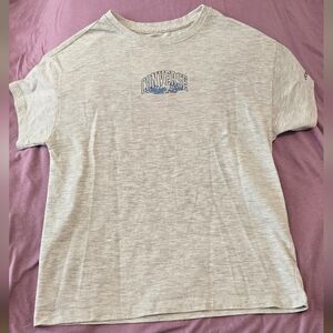 Converse Heather Gray T-Shirt with Blue Logo